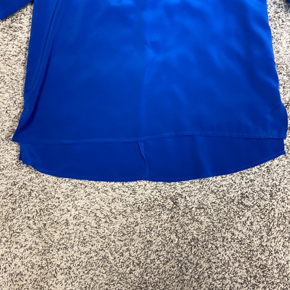 Pretty Bright Royal Blue, 3/4 Length Button Sleeve - Picture 4 of 5